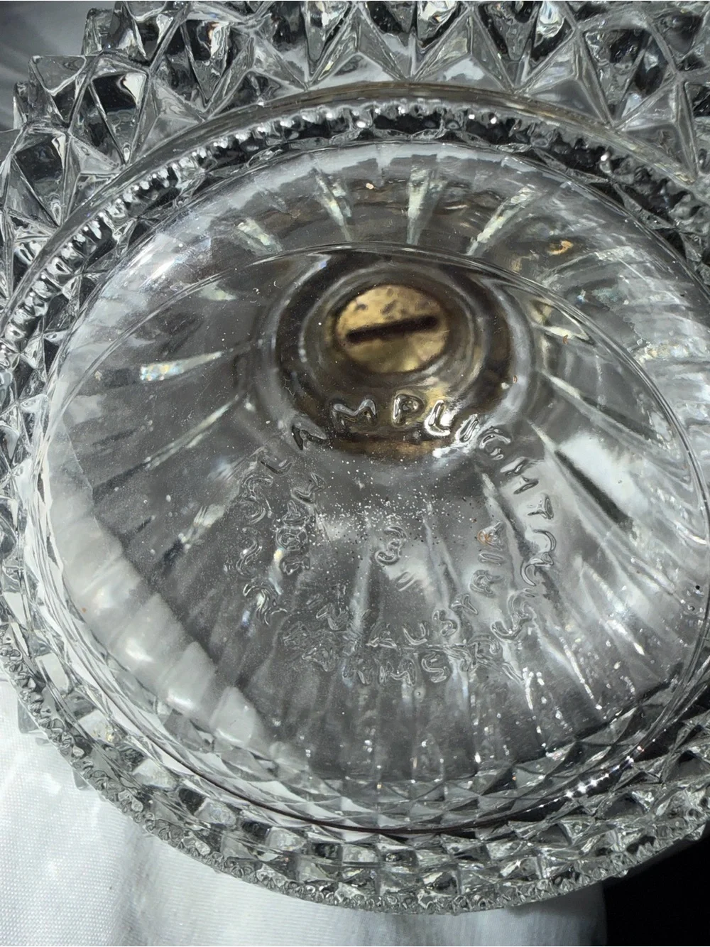 classic clear glass oil lamp